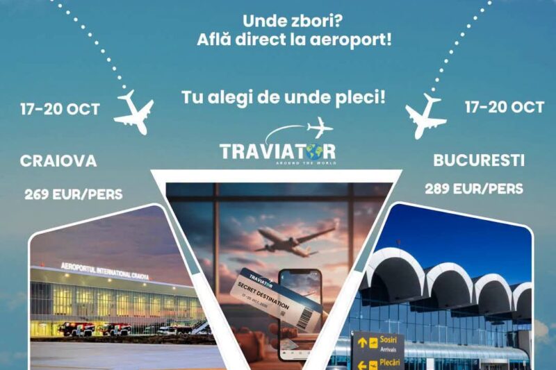 SECRET DESTINATION DUO: Îți faci bagajul. Ajungi la aeroport. Destinația o afli abia acolo.